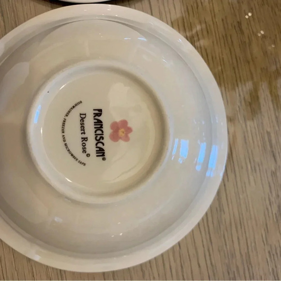 Modern Franciscan Desert Rose 6 Inch Bowls Set of 2 - Picture 3 of 6